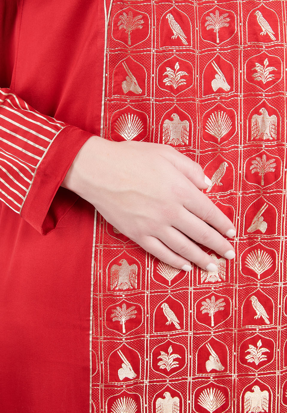 Falcon Brocade Red